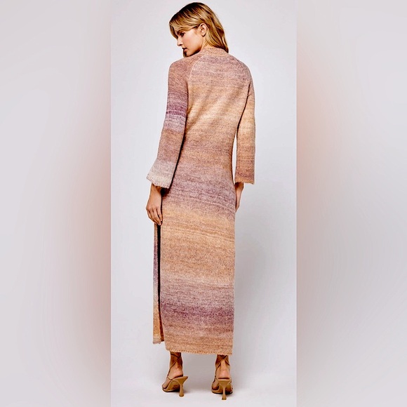 LSPACE MONROE BELL LONG SLEEVE MAXI SWEATER DRESS SIZE S SIDE SLIT CREW NECK NWT - Picture 3 of 9